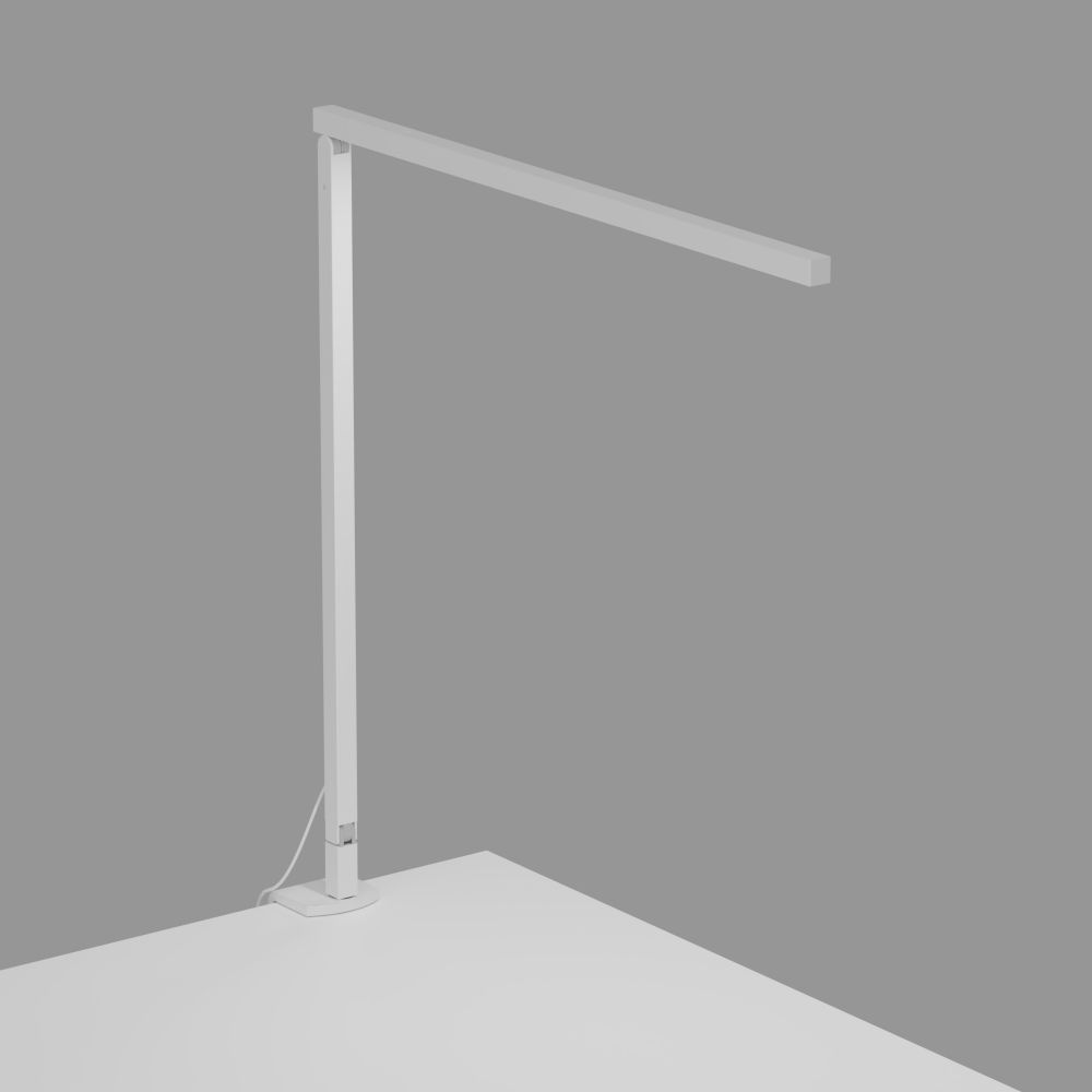 Koncept Lighting ZBD1000-D-MWT-2CL Z-Bar Solo LED Desk Lamp Gen 4 with desk clamp (Daylight; Matte White)